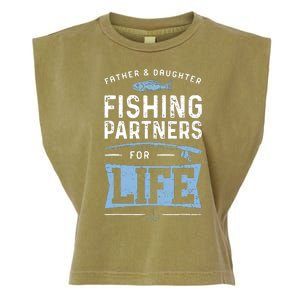 Fisherman Dad And Daughter Fishing Partners For Life Garment-Dyed Women's Muscle Tee