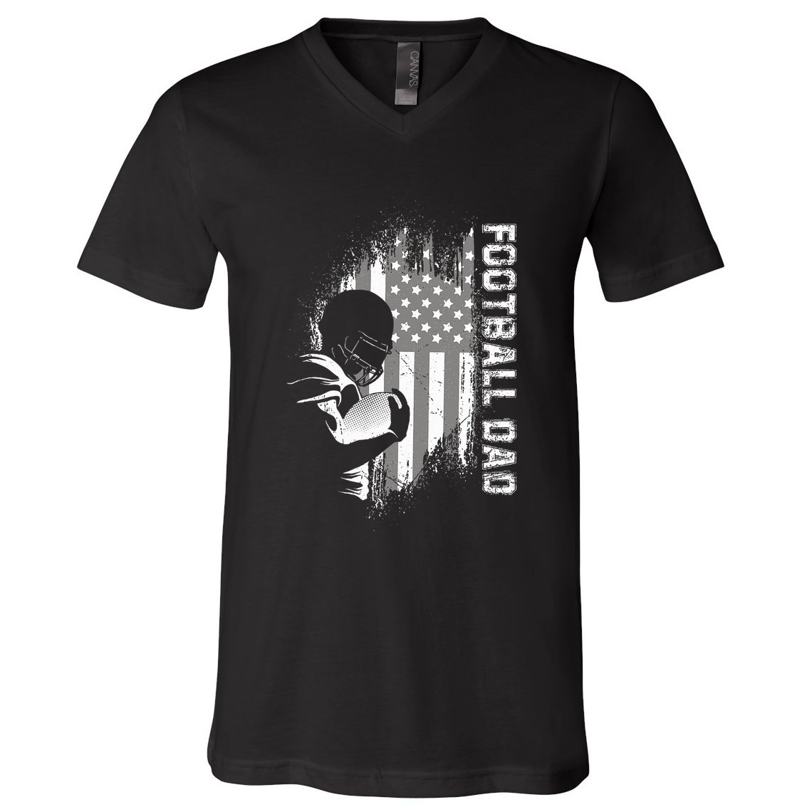 Football Dad American Football V-Neck T-Shirt