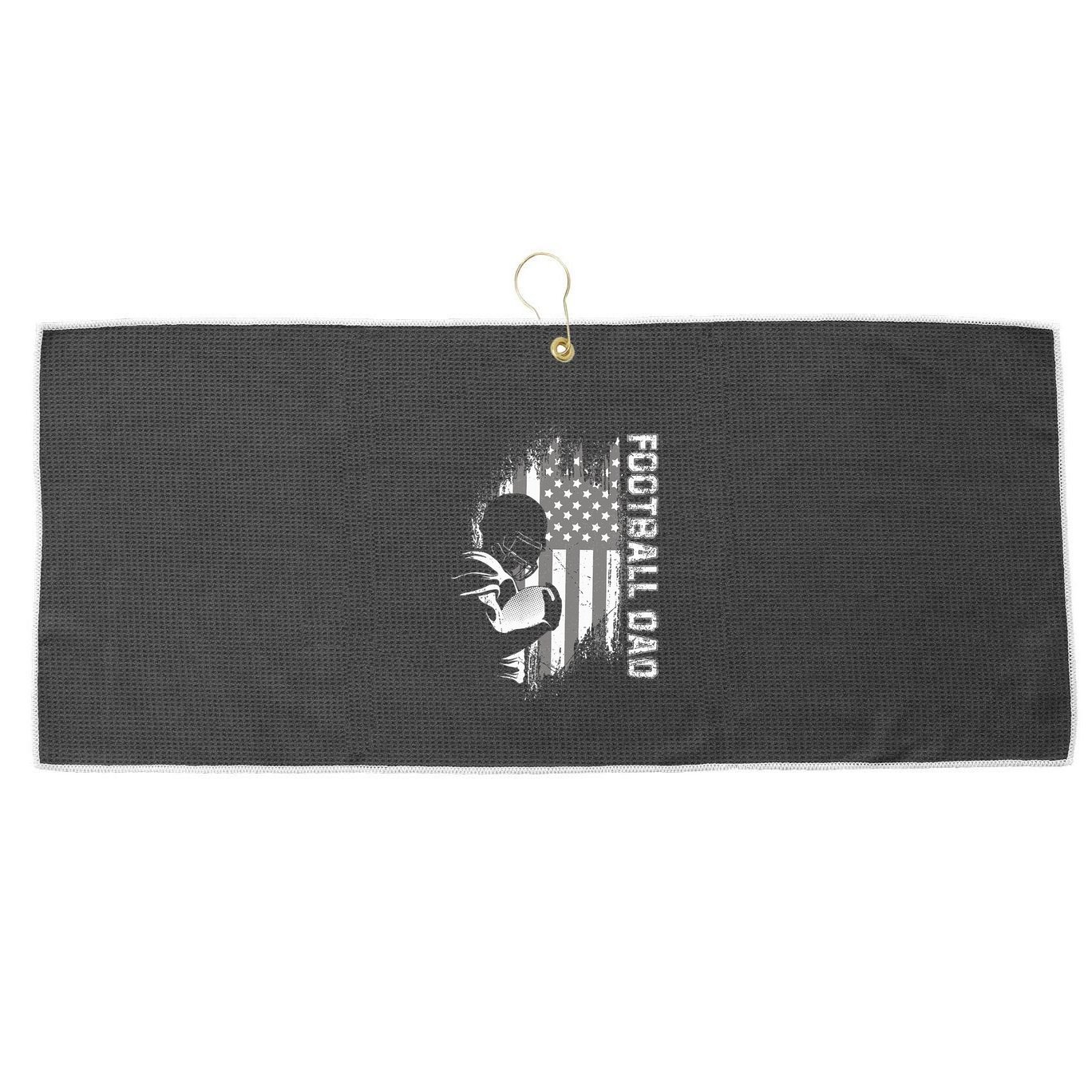 Football Dad American Football Large Microfiber Waffle Golf Towel