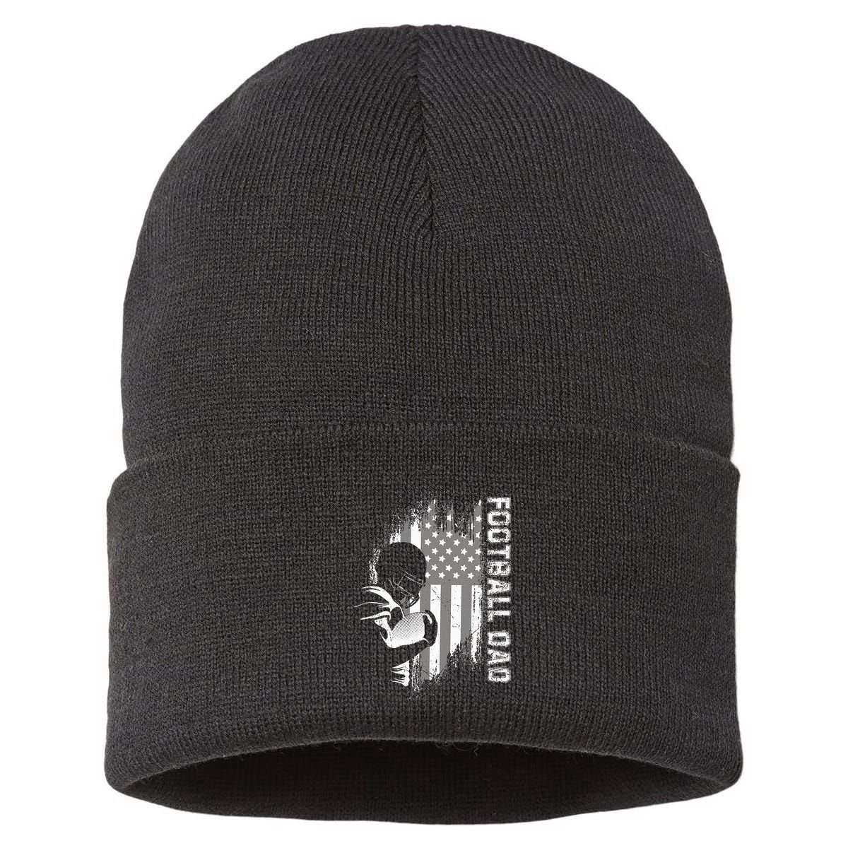 Football Dad American Football Sustainable Knit Beanie