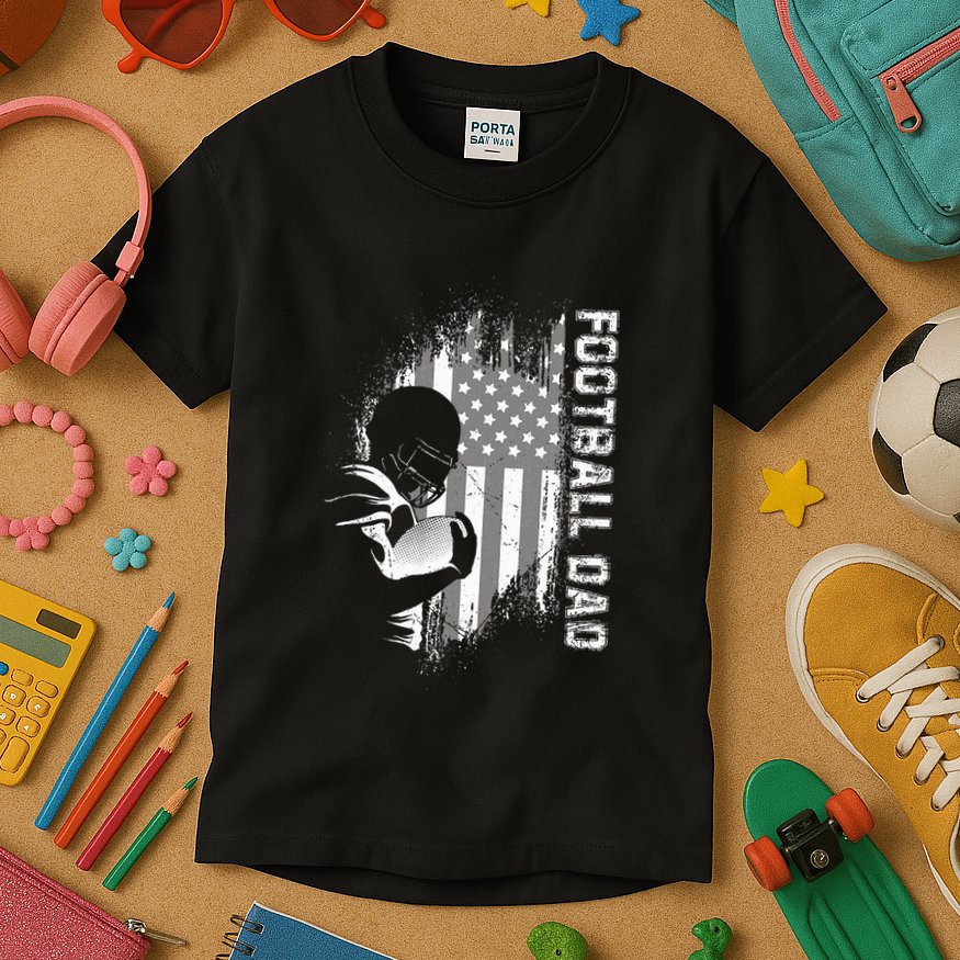Football Dad American Football Kids T-Shirt
