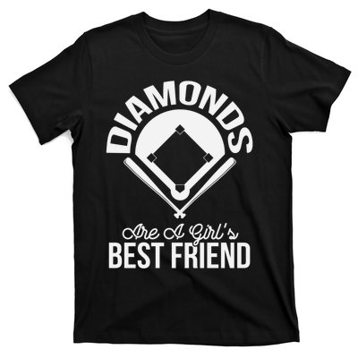 Funny Diamonds Are A Girl's Best Friend Softball T-Shirt