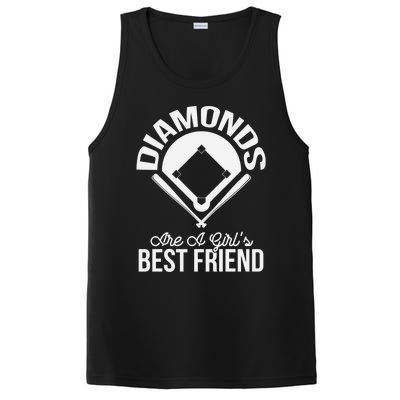 Funny Diamonds Are A Girl's Best Friend Softball PosiCharge Competitor Tank