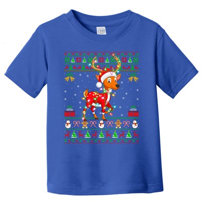 Funny Deer Animal Lover Matching Santa Ugly Deer Christmas Meaningful Gift Toddler T-Shirt