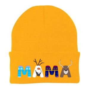 Frozen Dad And Mom Birthday Mama Family Party Snowman Knit Cap Winter Beanie