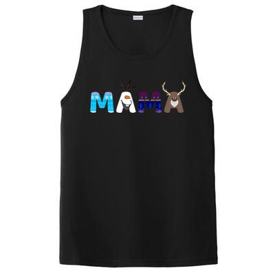 Frozen Dad And Mom Birthday Mama Family Party Snowman PosiCharge Competitor Tank