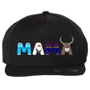 Frozen Dad And Mom Birthday Mama Family Party Snowman Wool Snapback Cap