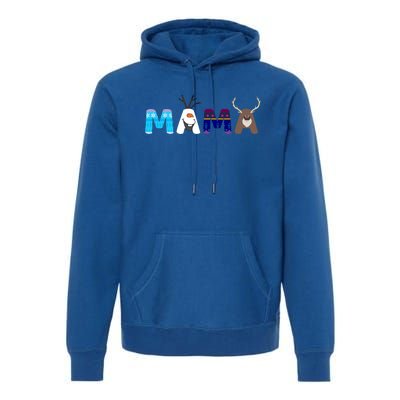 Frozen Dad And Mom Birthday Mama Family Party Snowman Premium Hoodie