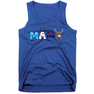 Frozen Dad And Mom Birthday Mama Family Party Snowman Tank Top