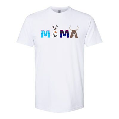 Frozen Dad And Mom Birthday Mama Family Party Snowman Softstyle® CVC T-Shirt