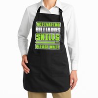 Father's Day Activating Billiards Skill Please Wait Funny Pool Gift For Dad Apron
