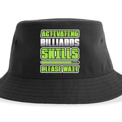 Father's Day Activating Billiards Skill Please Wait Funny Pool Gift For Dad Sustainable Bucket Hat