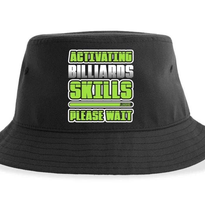 Father's Day Activating Billiards Skill Please Wait Funny Pool Gift For Dad Sustainable Bucket Hat