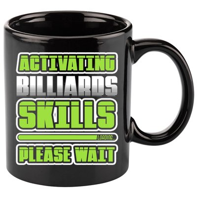 Father's Day Activating Billiards Skill Please Wait Funny Pool Gift For Dad 11oz C Handle Ceramic Mug