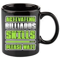 Father's Day Activating Billiards Skill Please Wait Funny Pool Gift For Dad 11oz C Handle Ceramic Mug