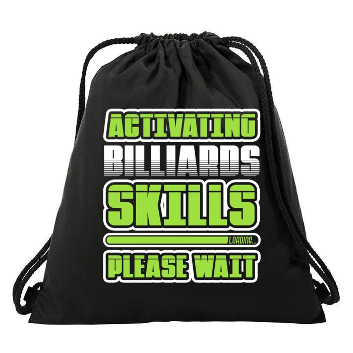Father's Day Activating Billiards Skill Please Wait Funny Pool Gift For Dad Drawstring Bag