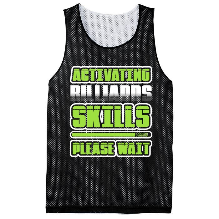 Father's Day Activating Billiards Skill Please Wait Funny Pool Gift For Dad Mesh Reversible Basketball Jersey Tank