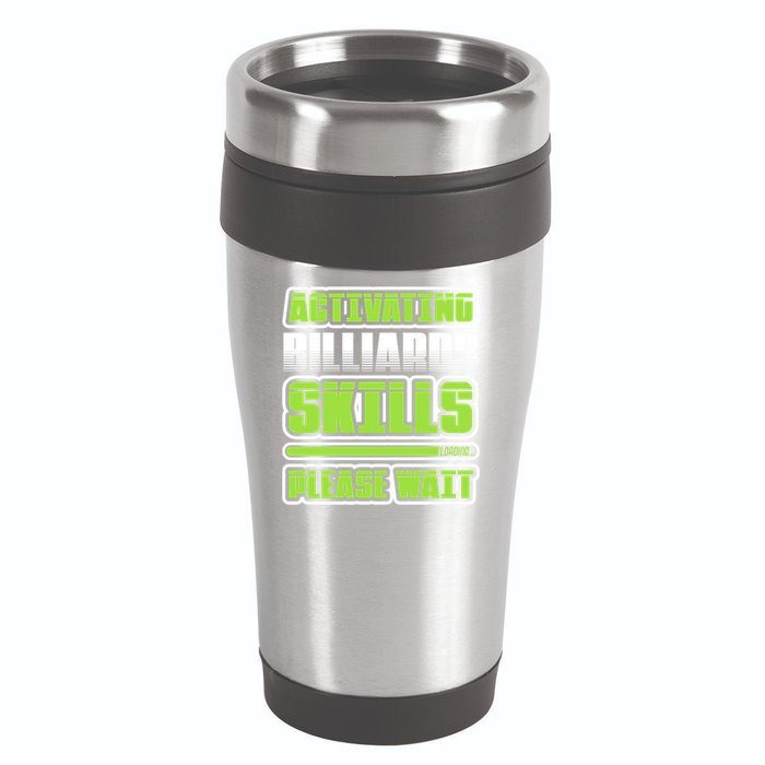 Father's Day Activating Billiards Skill Please Wait Funny Pool Gift For Dad 16oz Travel Tumbler
