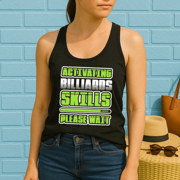 Father's Day Activating Billiards Skill Please Wait Funny Pool Gift For Dad Womens Tank Top