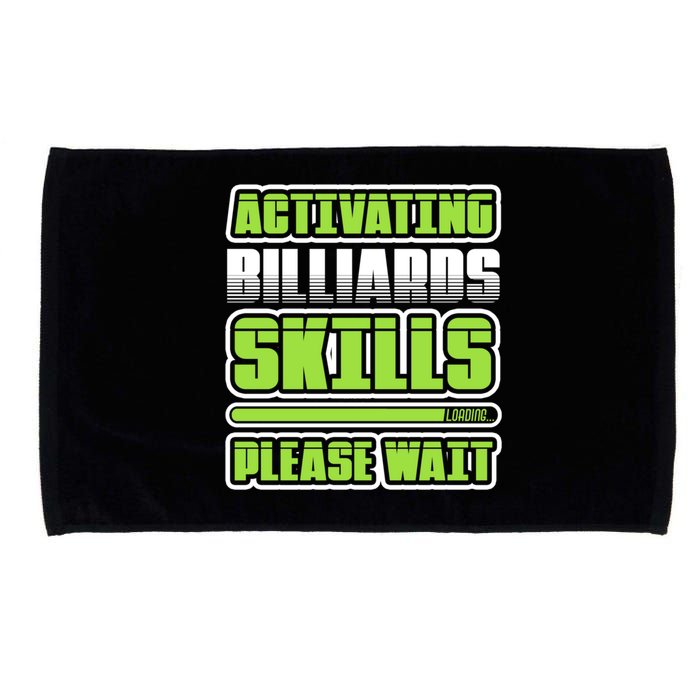 Father's Day Activating Billiards Skill Please Wait Funny Pool Gift For Dad Microfiber Hand Towel