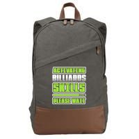 Father's Day Activating Billiards Skill Please Wait Funny Pool Gift For Dad Cotton Canvas Backpack