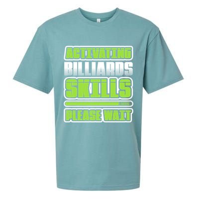 Father's Day Activating Billiards Skill Please Wait Funny Pool Gift For Dad Sueded Cloud Jersey T-Shirt