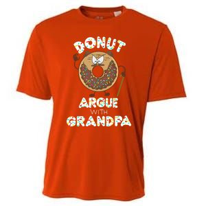 Funny Donut Argue With Grandpa Cute Grandparents Day Gift Cooling Performance Crew T-Shirt