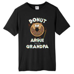 Funny Donut Argue With Grandpa Cute Grandparents Day Gift Tall Fusion ChromaSoft Performance T-Shirt