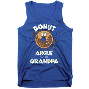 Funny Donut Argue With Grandpa Cute Grandparents Day Gift Tank Top