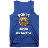 Funny Donut Argue With Grandpa Cute Grandparents Day Gift Tank Top