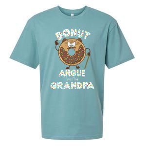 Funny Donut Argue With Grandpa Cute Grandparents Day Gift Sueded Cloud Jersey T-Shirt