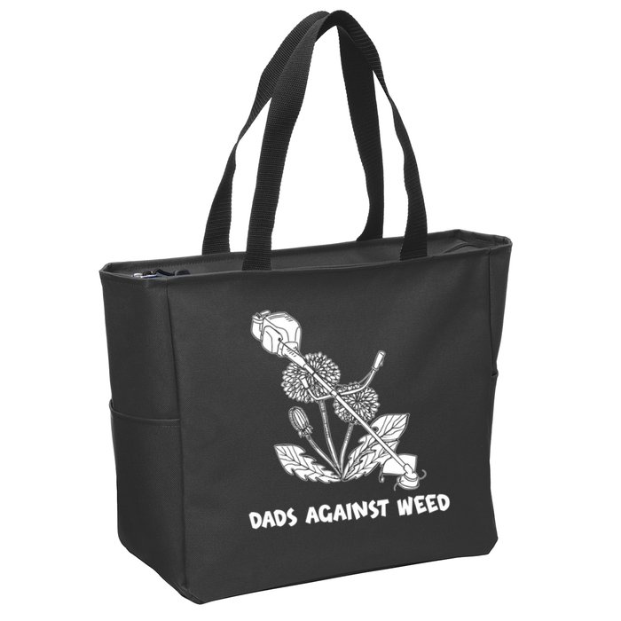 Funny Dads Against Weed Weed Wacker Dandelions Zip Tote Bag