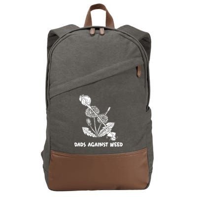 Funny Dads Against Weed Weed Wacker Dandelions Cotton Canvas Backpack