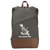 Funny Dads Against Weed Weed Wacker Dandelions Cotton Canvas Backpack