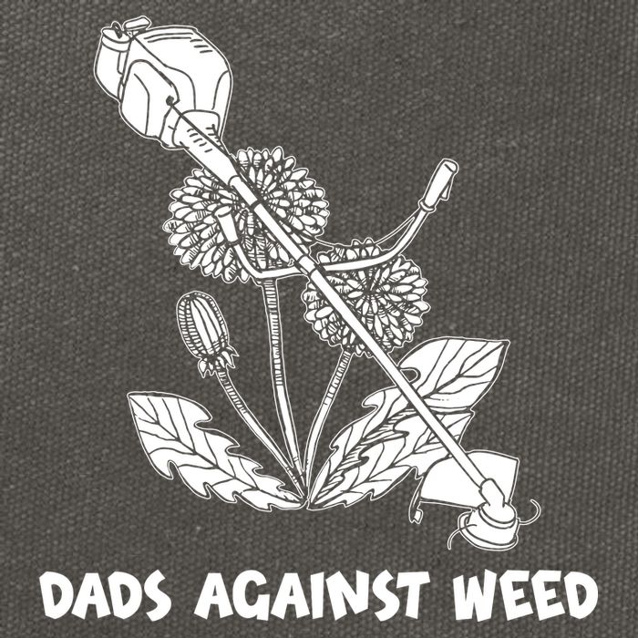 Funny Dads Against Weed Weed Wacker Dandelions Cotton Canvas Backpack