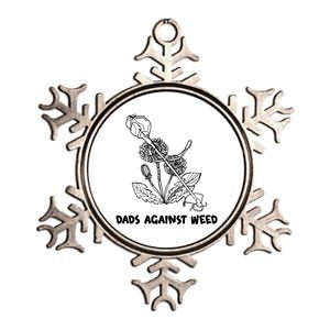 Funny Dads Against Weed Weed Wacker Dandelions Metallic Star Ornament