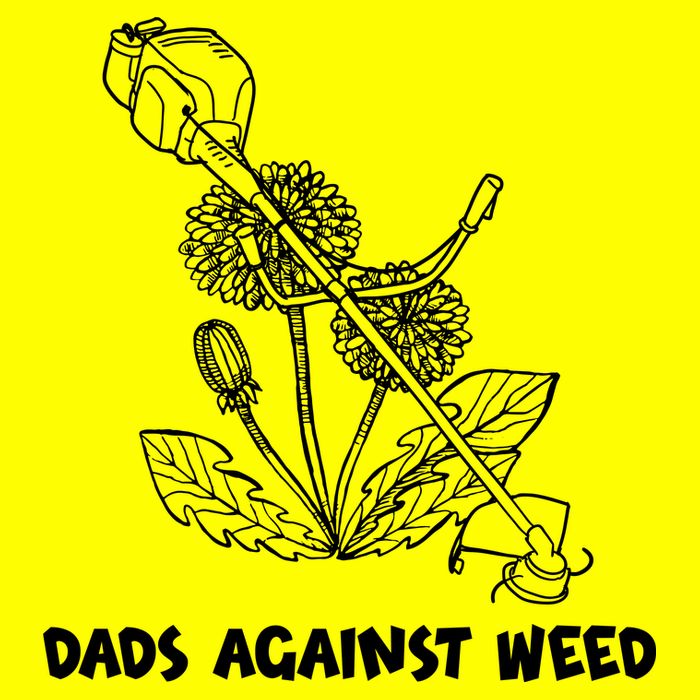 Funny Dads Against Weed Weed Wacker Dandelions Women's V-Neck T-Shirt