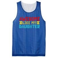 Fathers Day Awesome Like My Daughter Funny Vintage Dad Gift Mesh Reversible Basketball Jersey Tank