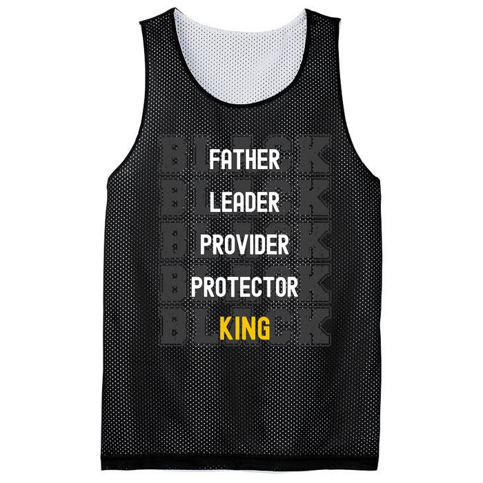 Fathers Day African American Father Leader Black King Dad Mesh Reversible Basketball Jersey Tank