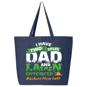 Funny Dad And Lawn Enforcer Mowing Joke 25L Jumbo Tote