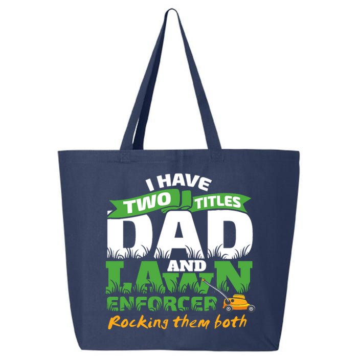 Funny Dad And Lawn Enforcer Mowing Joke 25L Jumbo Tote