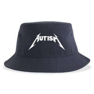 Funny Design Autism Skeleton Meme Metal Rock Cute Sustainable Bucket Hat