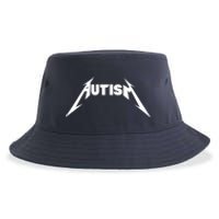 Funny Design Autism Skeleton Meme Metal Rock Cute Sustainable Bucket Hat