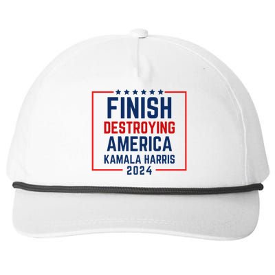 Finish Destroying America Kamala Snapback Five-Panel Rope Hat