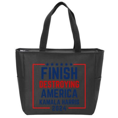 Finish Destroying America Kamala Zip Tote Bag