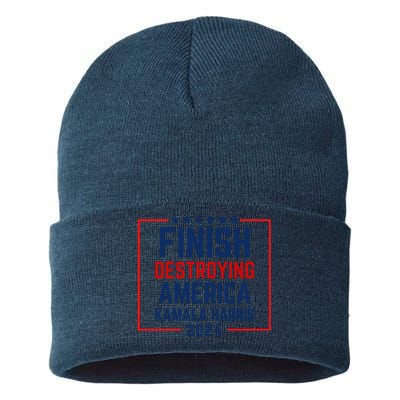 Finish Destroying America Kamala Sustainable Knit Beanie