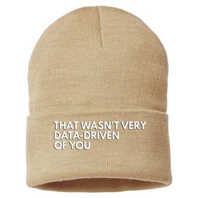 Funny Data Analyst That WasnT Very Data Driven Of You Sustainable Knit Beanie
