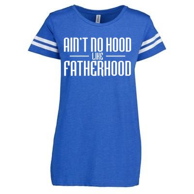 Father's Day Ain't No Hood Like Fatherhood Cute Gift Enza Ladies Jersey Football T-Shirt