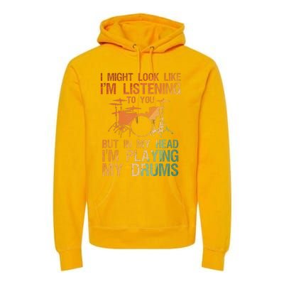 Funny Drummer Art For Drum Player Percussion Lover Premium Hoodie