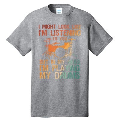 Funny Drummer Art For Drum Player Percussion Lover Tall T-Shirt